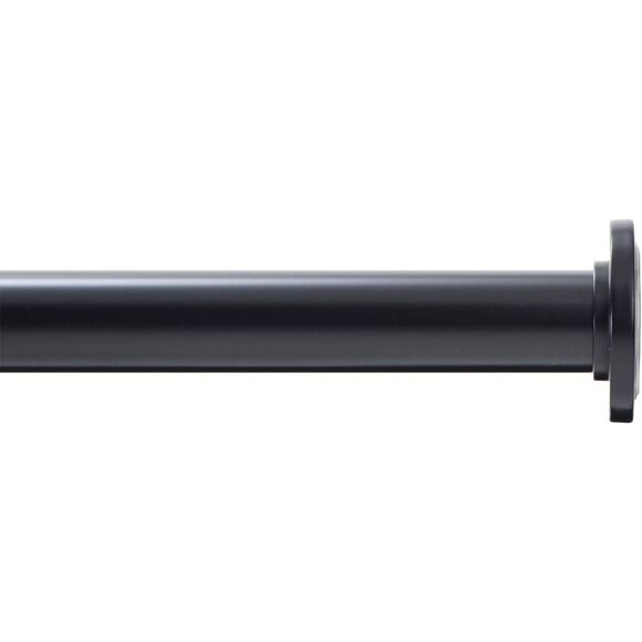 Ivilon Tension Curtain Rod or Shower Rod Simple Minimal Design 54"-90" Black - Picture 4 of 4